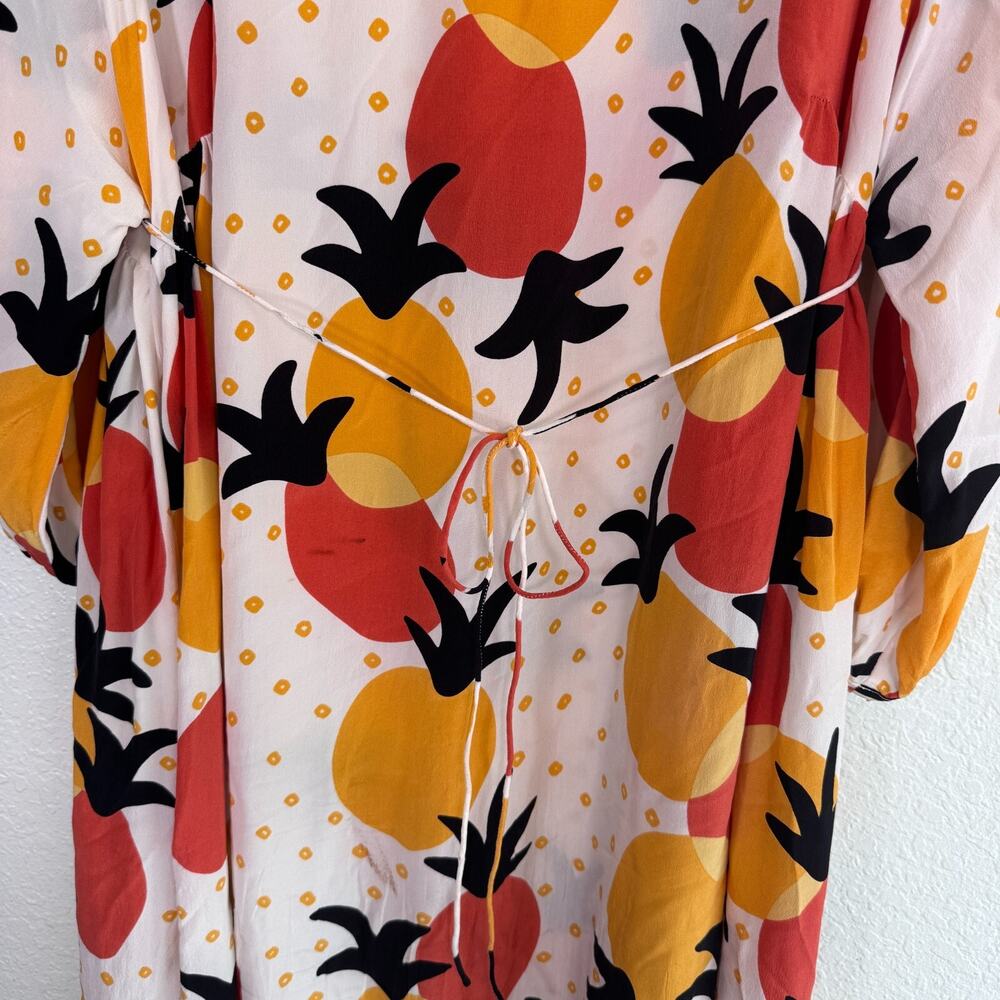 An An Londree Kaftan Womens Small Cover Up Maxi Dress Resort Cruise Pineapple - Picture 8 of 16